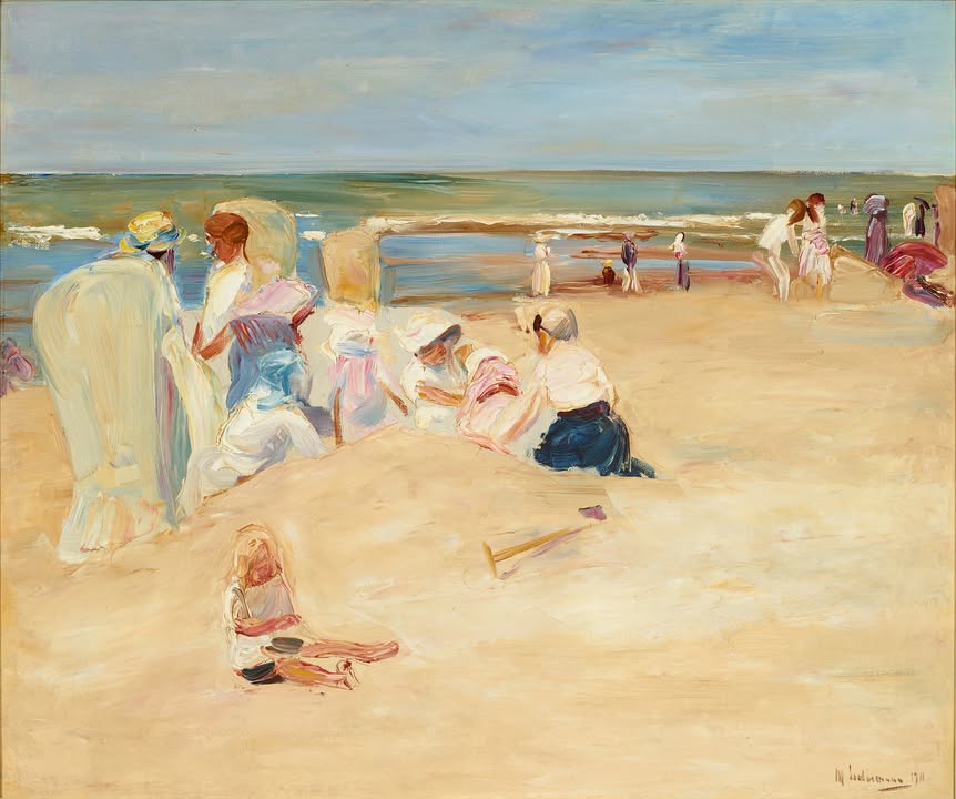 Max Liebermann am Seestrand. Bild 1911. Dauerleihgabe aus Privatbesitz im Museum Kunst der Westküste. Foto: Ehlert