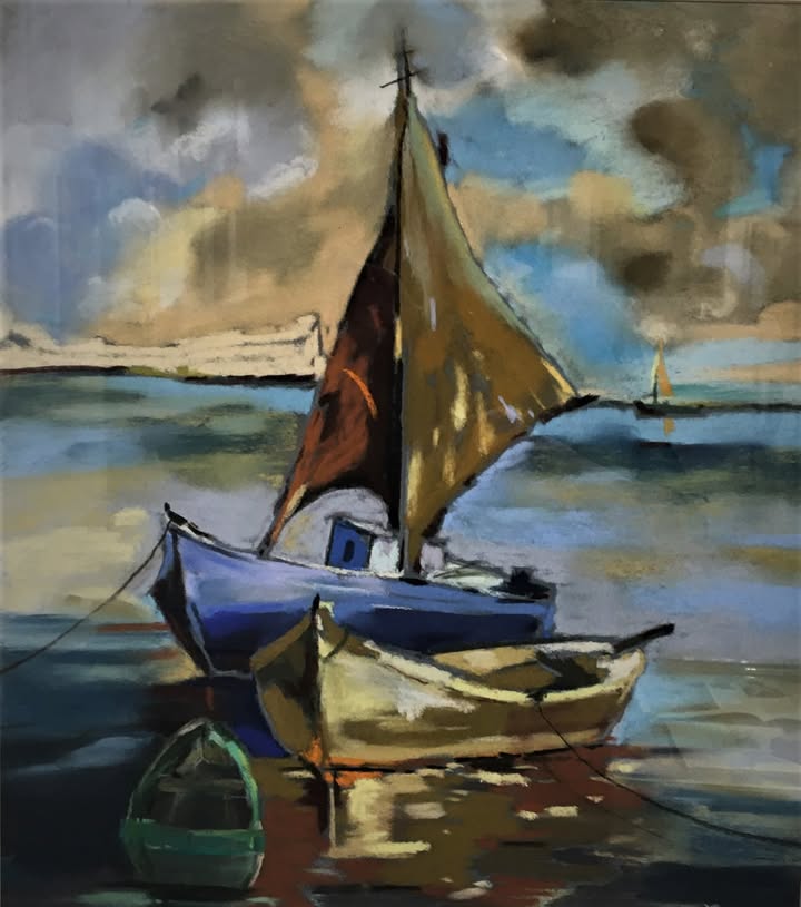 Ute Patel-Missfeldt, Boote, Pastell/Kreide