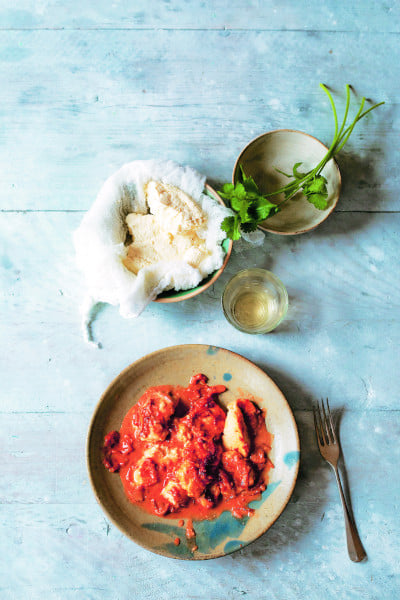 Paneer Malai Korma – Korma mit indischem Frischkäse. Fotografie © Kim Lightbody, AT Verlag / www.at-verlag.ch
