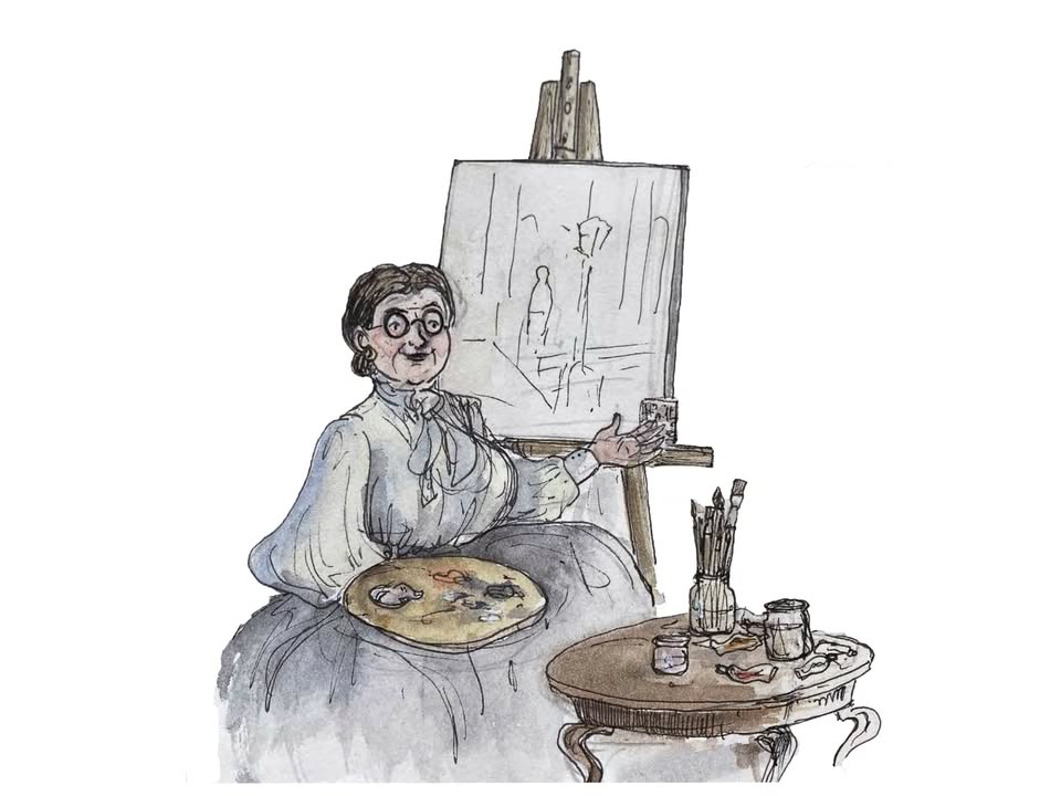 Prinzessin Mathilde malt - Die Illustrationen aus dem Alltag der Prinzessin entwarf die Künstlerin Elisabeth Wolf.