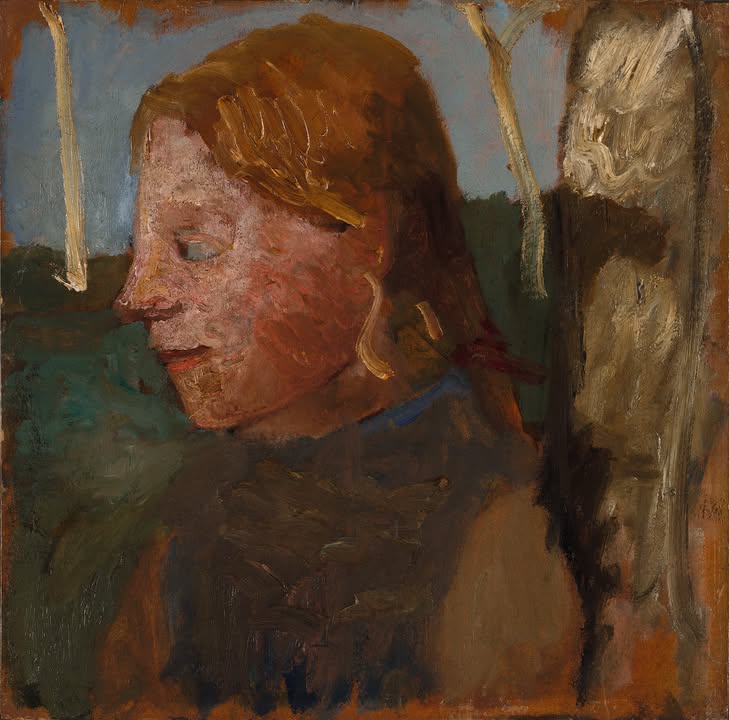 Paula Modersohn-Becker, Brustbild eines Mädchens im Profil neben einem Birkenstamm, um 1904, Öltempera auf Karton, Dauerleihgabe Fritz Behrens Stiftung. © Landesmuseum Hannover
www.landesmuseum-hannover.de