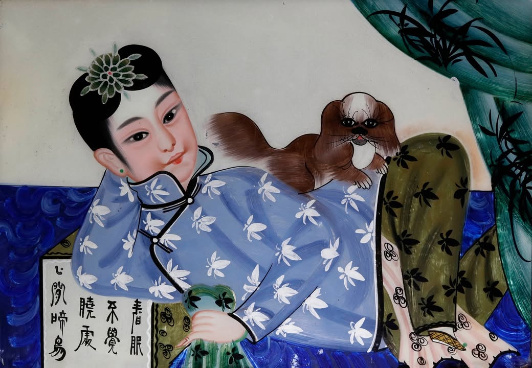 Liegende Frau mit Pekingesen, Nordchina, 1910-1920, Farben hinter Glas, 40,5 x 56 cm, Slg. Mei-Lin, Foto Rupprecht Mayer

www.museum-fuenf-kontinente.de