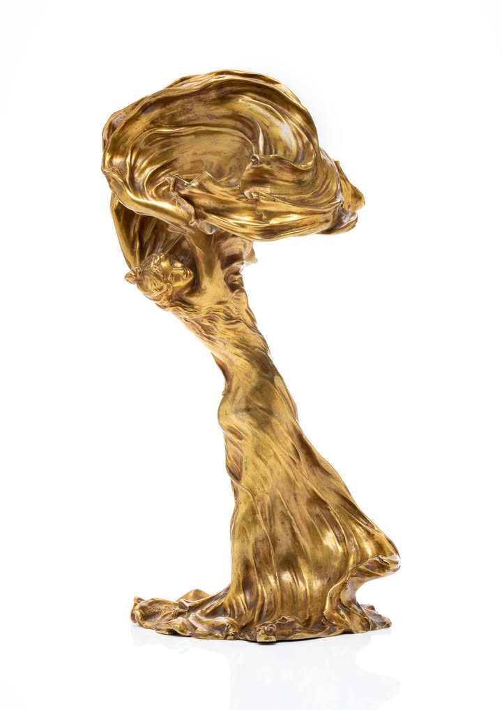 Foto: Raoul François Larche, Tischlampe „Loïe Fuller”, Bronze, vergoldet, Paris, 1901, Badisches Landesmuseum. © Badisches Landesmuseum, Foto: Peter Gaul