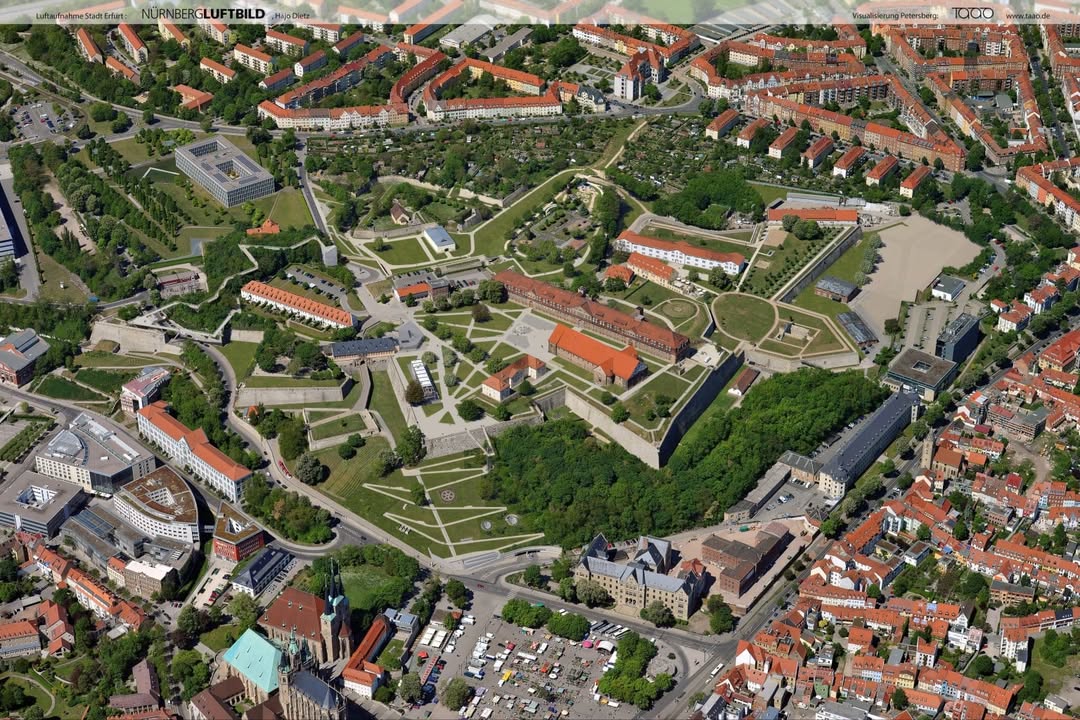 Luftaufnahme Daueranlage Petersberg. Bild: Hajo Dietz