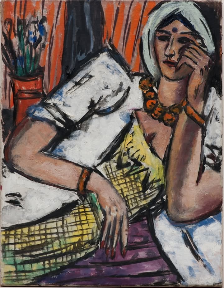 Max Beckmann, Inderin; Tänzerin (Detail), 1943, Öl auf Leinwand, Sprengel Museum Hannover, Kunstbesitz der Landeshauptstadt Hannover, Foto: Herling/Herling/Werner, Sprengel Museum Hannover
