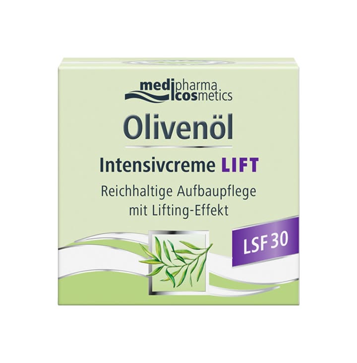 Olivenöl Intensivcreme LIFT – Packshot. Copyright: © medipharma cosmetics